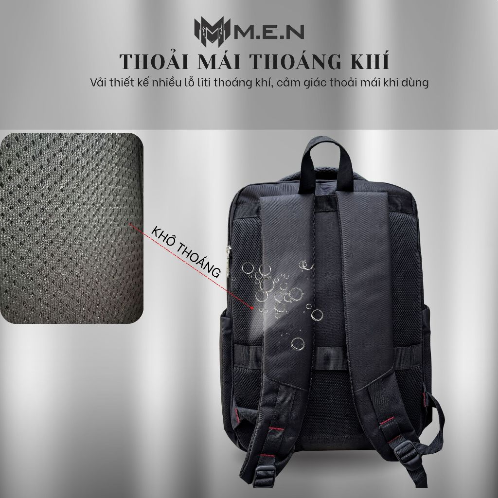 Ba lô đeo vai Frequent M.E.N đen xám đỏ [HÀNG VỀ]