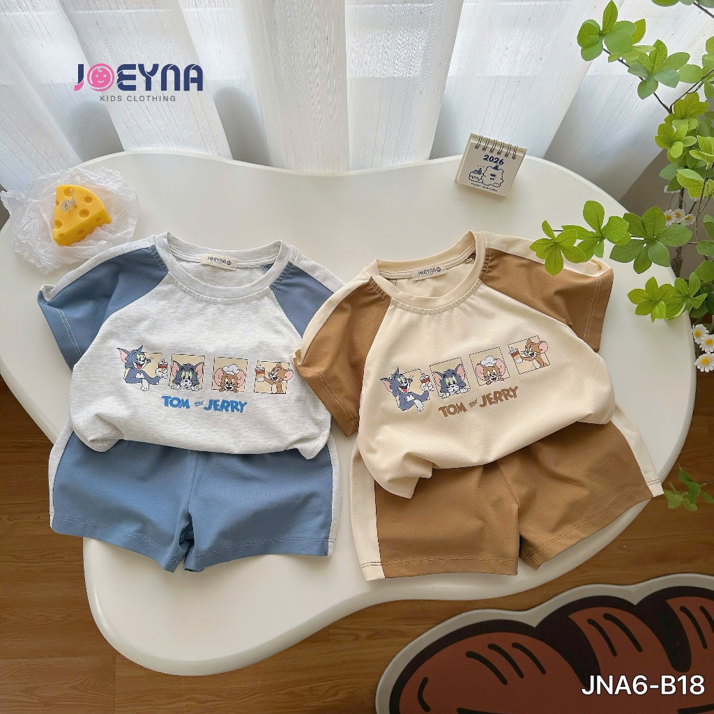 Set bộ cộc Joeyna B18 tom và jerry cho bé 8-24kg