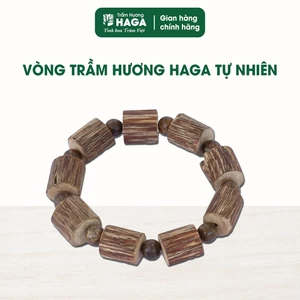 Vòng trầm hương HAGA tự nhiên, kiểu dáng mạnh mẽ, mùi hương trầm tự nhiên