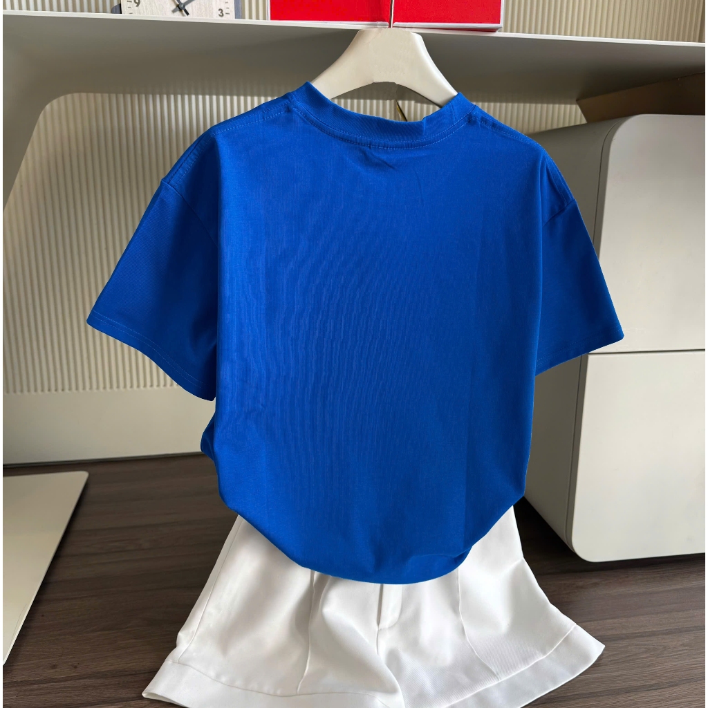 Áo Thun Mirage Hoạt Hình Màu Xanh Chất 100% Cotton Mềm Mịn Thoáng Mát.