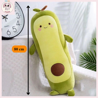 Gấu Bông Quả Bơ Dài 60–80cm Siêu Mềm | Gối Ôm Quả Bơ Cute Ôm Ngủ, Thú Nhồi Bông Decor Phòng Ngủ Sofa