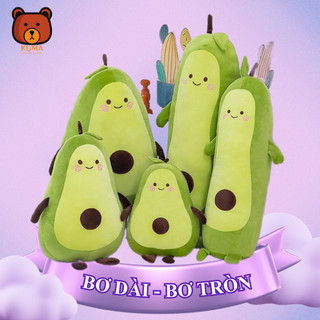 Gấu Bông Quả Bơ Dài 60–80cm Siêu Mềm | Gối Ôm Quả Bơ Cute Ôm Ngủ, Thú Nhồi Bông Decor Phòng Ngủ Sofa