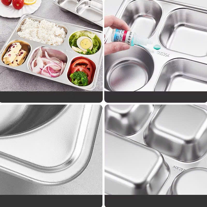 Khay Cơm Inox 304, Khay Đựng Thức Ăn, Khay Nhà Bếp An Toàn Sức Khỏe