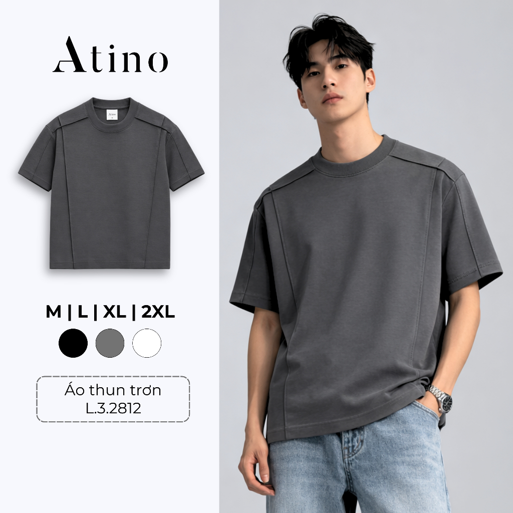 Áo Phông Nam ATINO Dáng Suông Thoáng Mát Giữ Form L.3.2812 | Shopee ...