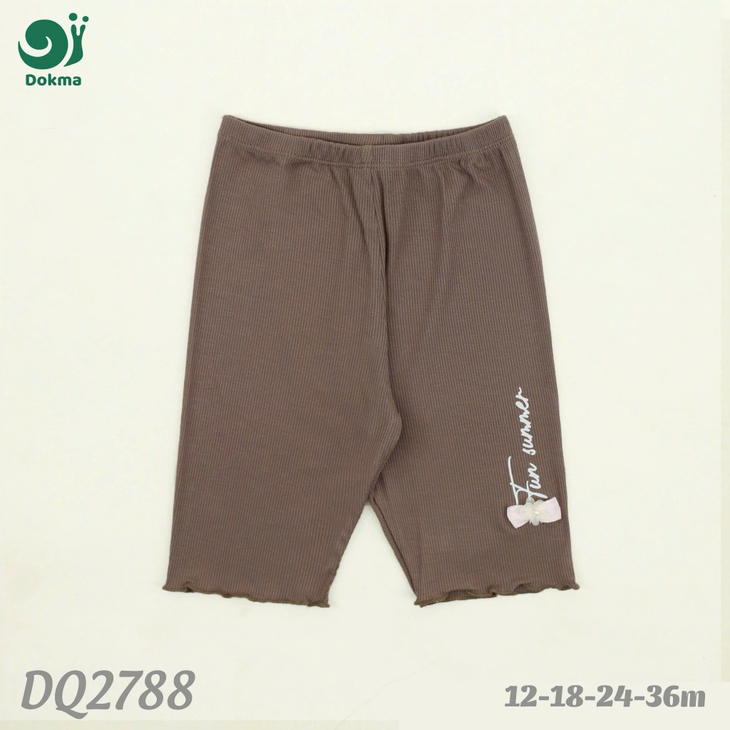 (8-17kg) Quần Legging Lửng Viền Bèo Bé Gái Dokma DQ1385, DQ1361, DQ2150, DQ2788