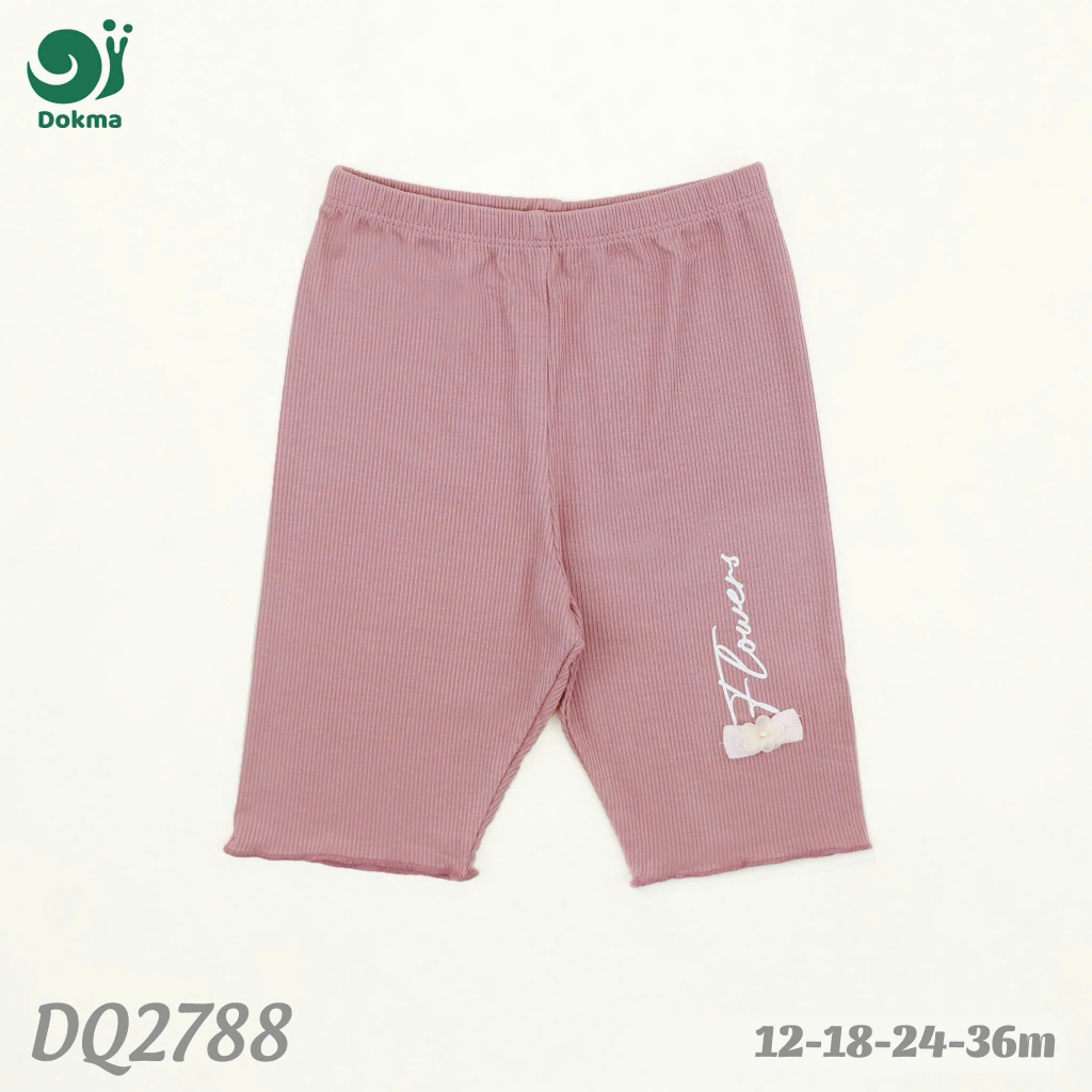 (8-17kg) Quần Legging Lửng Viền Bèo Bé Gái Dokma DQ1385, DQ1361, DQ2150, DQ2788
