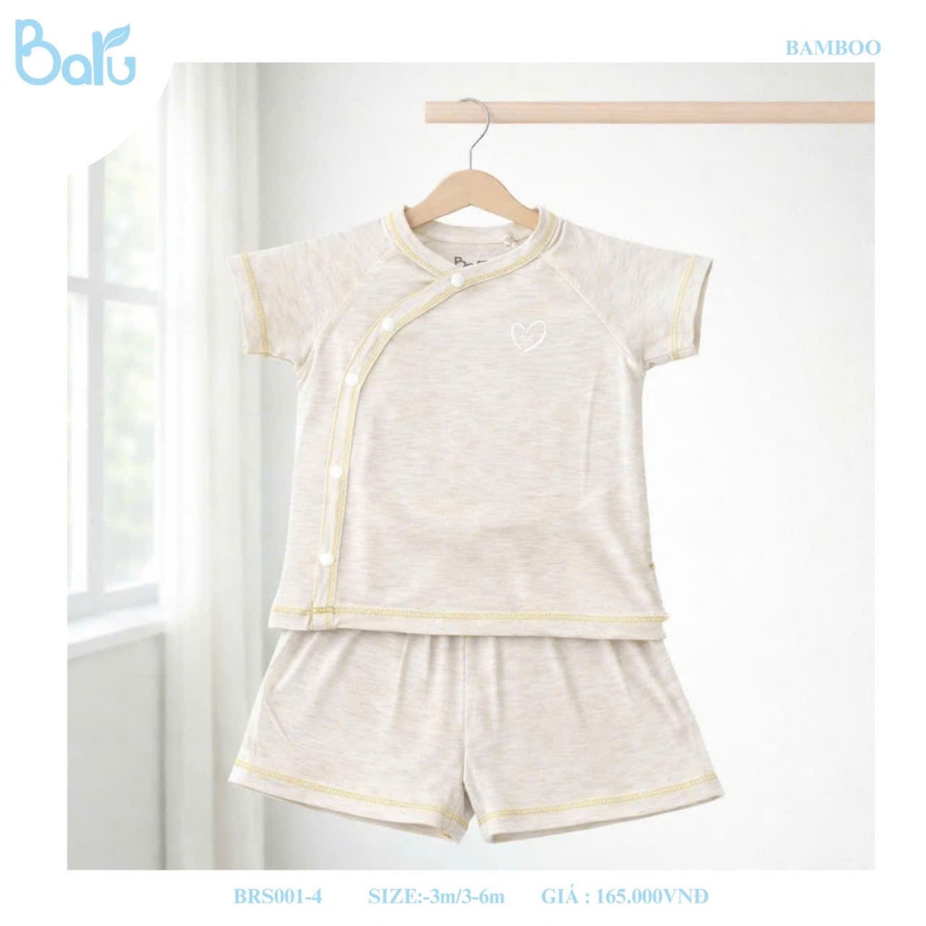 Bộ sơ sinh cài chéo - BRS001-4