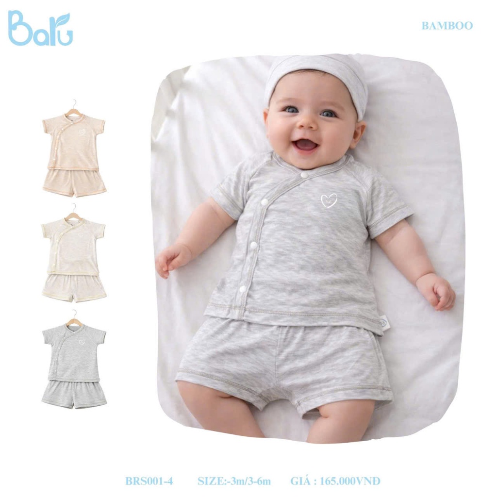 Bộ sơ sinh cài chéo - BRS001-4