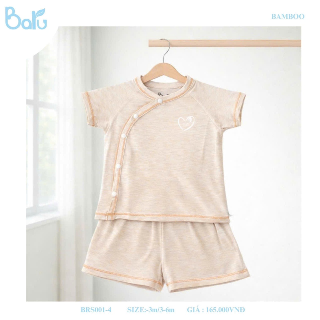 Bộ sơ sinh cài chéo - BRS001-4