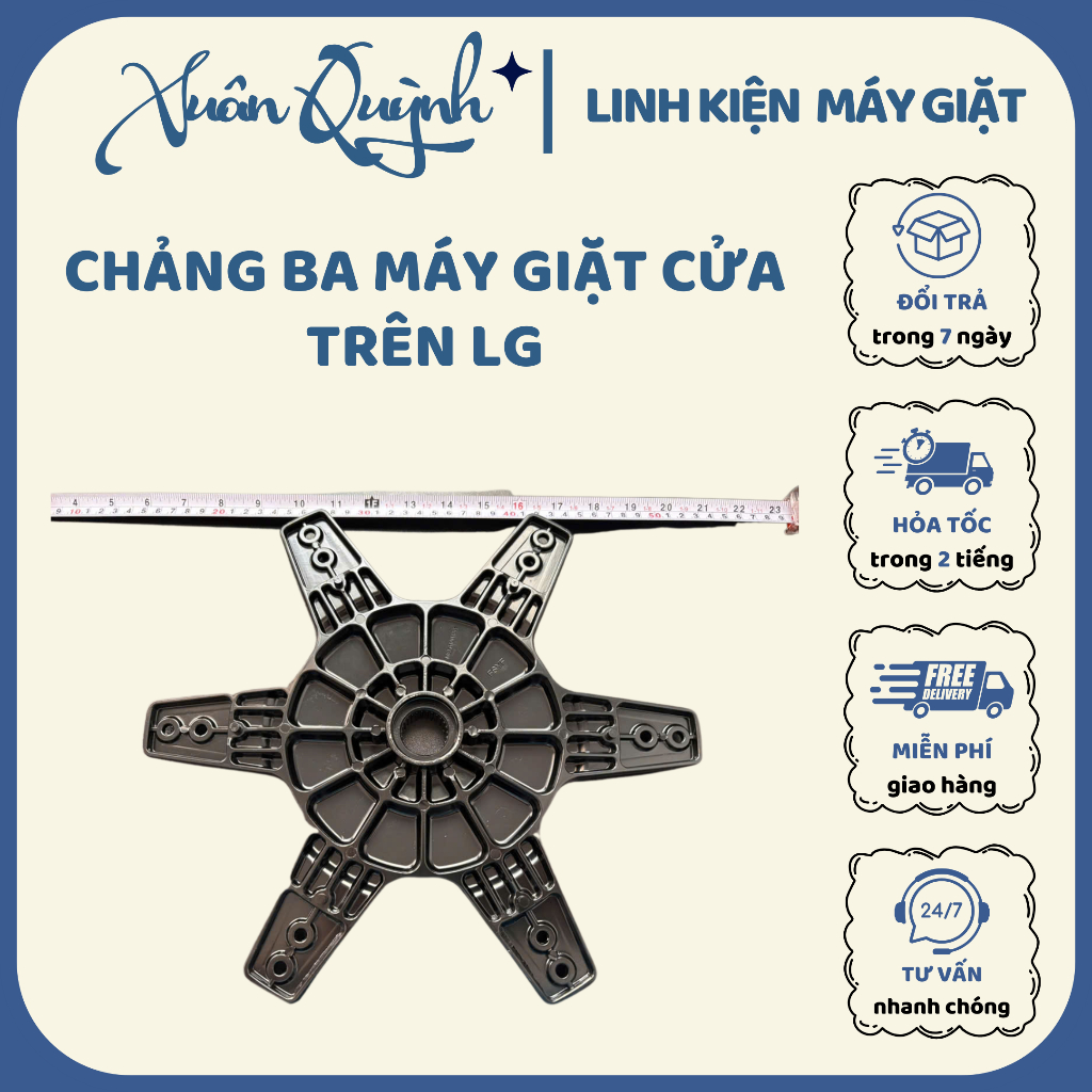 [TẶNG 1 MỠ BÒ] Càng chạc ba, chảng ba máy giặt LG cửa đứng - Phụ kiện thay thế chính hãng
