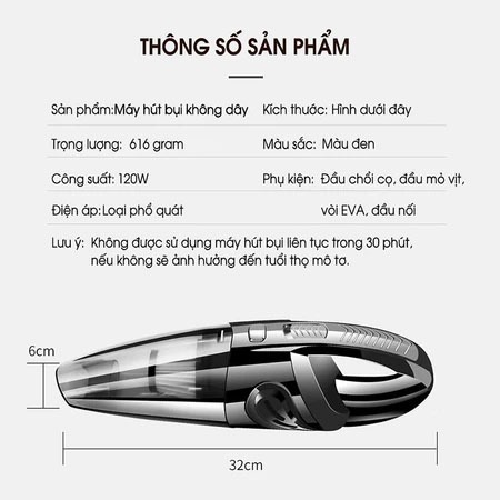 Máy Hút Bụi Cầm Tay Đa Năng 5IN1 Với Lực Hút 18000PA Siêu Khỏe, Máy Hút Bụi Không Dây Hút Bụi Giường, Nệm, Sofa, Ô Tô