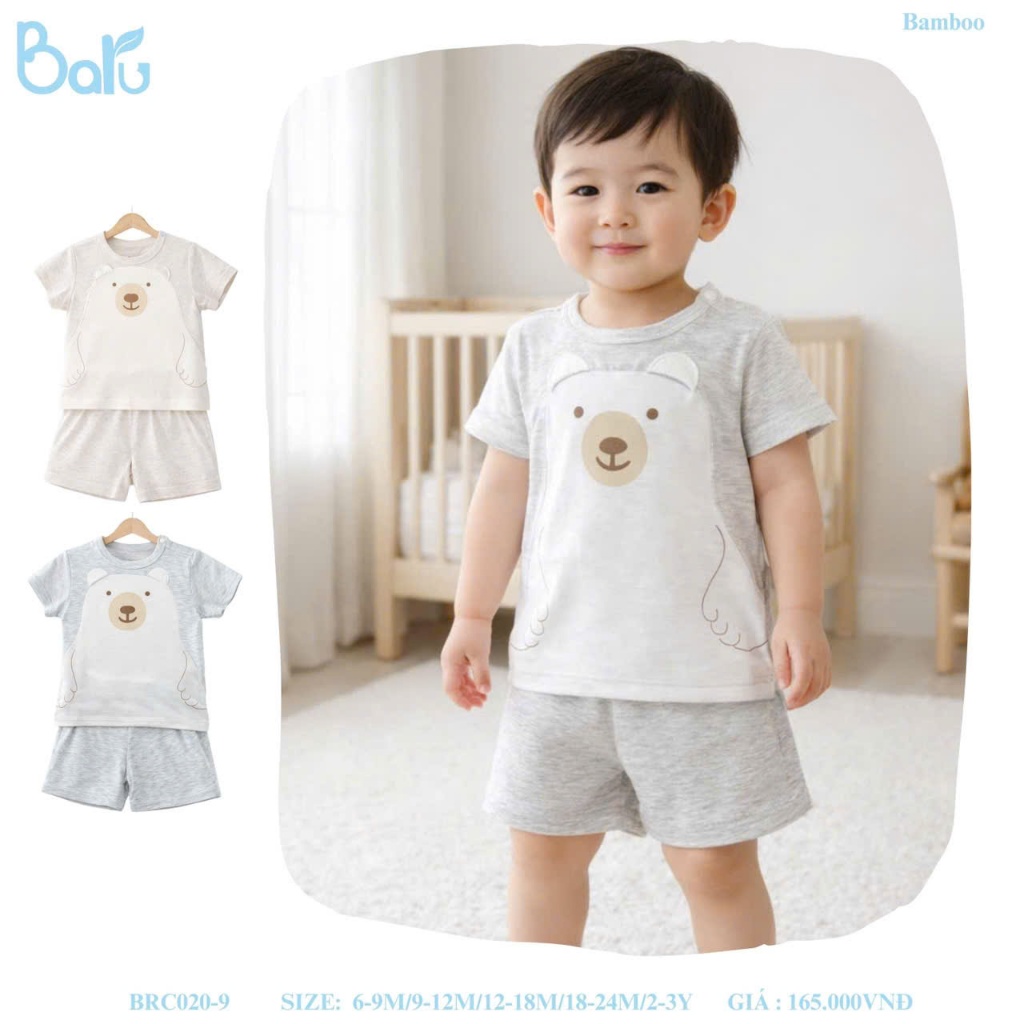 Bộ cài vai họa tiết gấu - BRC020-9