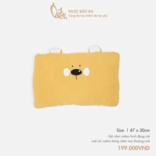 M&B (47x30cm) Gối nằm hình thú chất cotton mềm mại bông êm mềm thoải cho bé khi nằm, thoáng mát định hình đầu bé