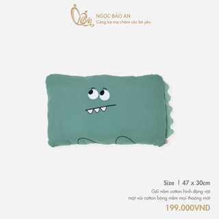 M&B (47x30cm) Gối nằm hình thú chất cotton mềm mại bông êm mềm thoải cho bé khi nằm, thoáng mát định hình đầu bé