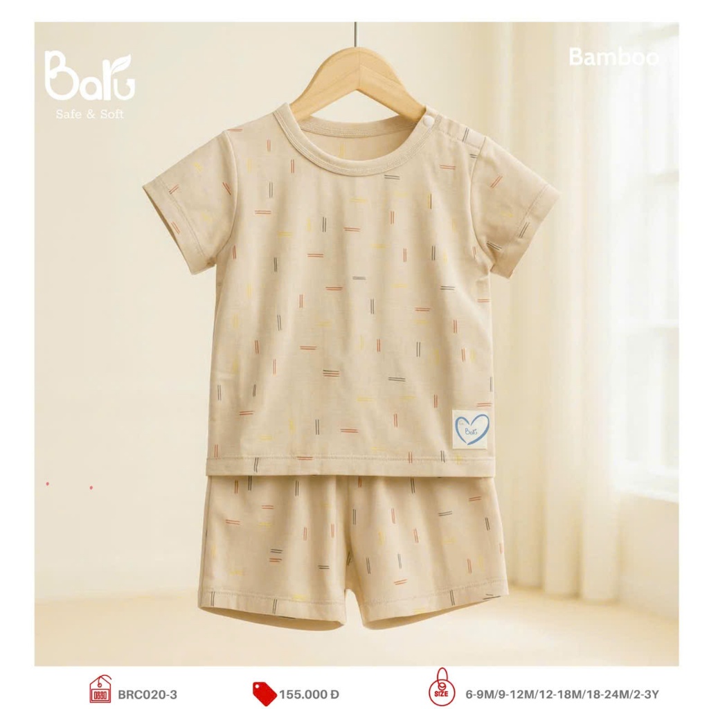 Bộ cài vai cộc tay quần đùi - BRC020-3