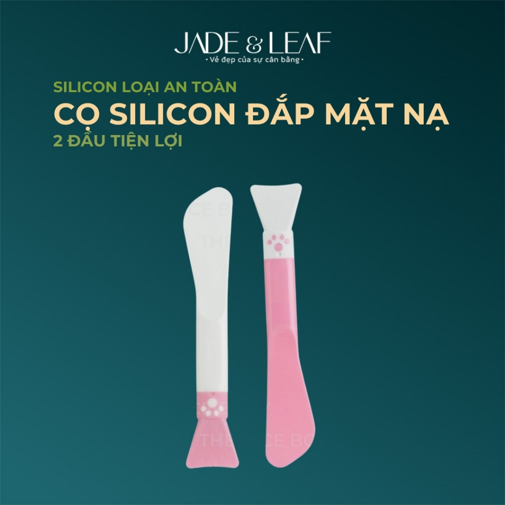 Cọ Silicon Đắp Mặt Nạ Jade&Leaf Quét Bột Cây Chổi Tán Mask Đất Sét Thiết Kế 2 Đầu Hình Chân Mèo