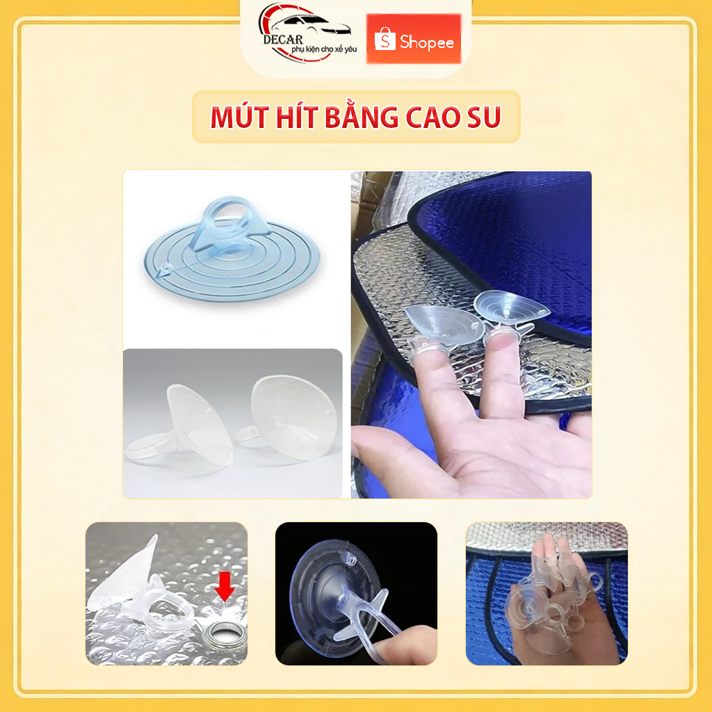 Tấm Che Nắng Ô Tô Miếng Xốp Xanh Chắn Nắng Xe Hơi DECAR Rèm Che Nắng Cửa Kính Ô Tô Có Mút Hít Cách Nhiệt, Chống Nóng