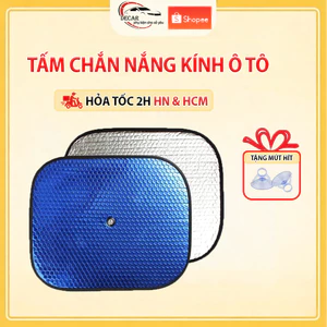 Tấm Che Nắng Ô Tô Miếng Xốp Xanh Chắn Nắng Xe Hơi DECAR Rèm Che Nắng Cửa Kính Ô Tô Có Mút Hít Cách Nhiệt, Chống Nóng