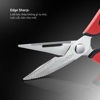 (Đức) Kéo Cắt Gà Đa Năng GKOCH 5 in 1 Bằng Thép Không Gỉ Bền Sắc