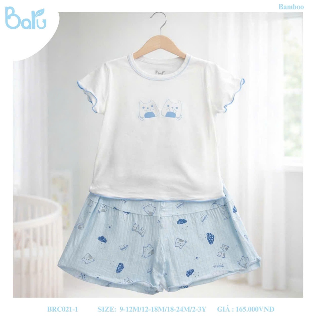 Bộ cổ tròn bé gái - BRC021-1