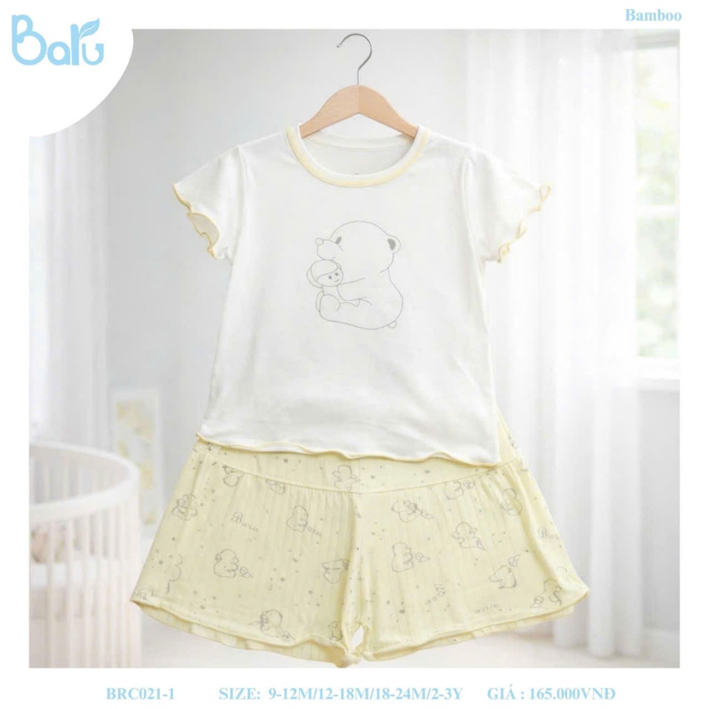 Bộ cổ tròn bé gái - BRC021-1