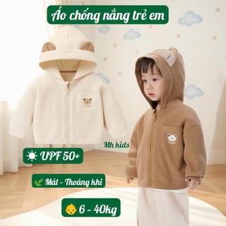 Áo Khoác Chống Nắng Cho Bé Trai Bé Gái – Cotton Tổ Ong , Thoáng Khí, Áo Chống UV Trẻ Em 6-40kg #N2