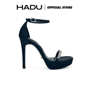 Giày Sandal Cao Gót 12P Quai Đính Đá Đúp Trước 3P HADU M1216 Giày Hoa Hậu Đi Tiệc Sang Trọng BH 12T