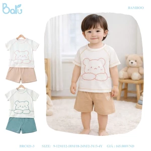 Bộ cổ tròn cộc tay quần đùi- BRC021-3