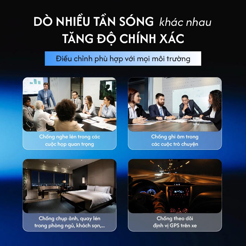 Thiết Bị Dò Camera Ẩn Doscom D1 - Phát Hiện Nghe Lén, Định Vị GPS Siêu Nhạy, Pin 25H Nhỏ Gọn