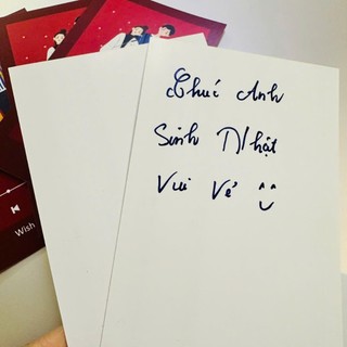 Thiệp, thẻ tình yêu viết lời chúc, quà tặng kích thước 12*7cm