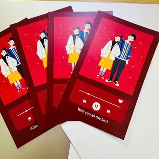 Thiệp, thẻ tình yêu viết lời chúc, quà tặng kích thước 12*7cm