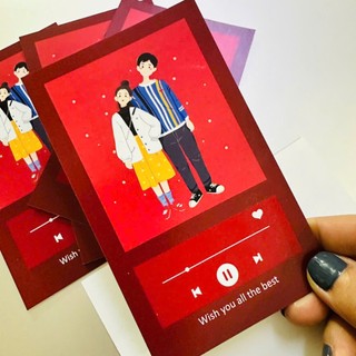 Thiệp, thẻ tình yêu viết lời chúc, quà tặng kích thước 12*7cm