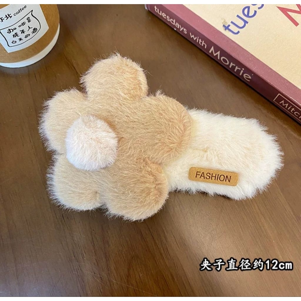 Kẹp tóc mái hình hoa 12cm Doudou Kẹp mái Kẹp BB Cặp tóc lớn Kẹp tóc lớn phong cách Hàn Quốc