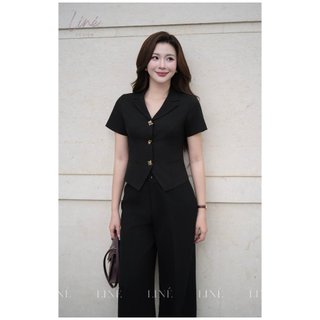 Quần âu nữ, Quần ống suông nữ công sở chất chéo Mỹ [LINÉ DESIGN]