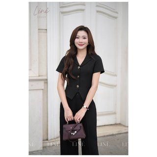 Quần âu nữ, Quần ống suông nữ công sở chất chéo Mỹ [LINÉ DESIGN]