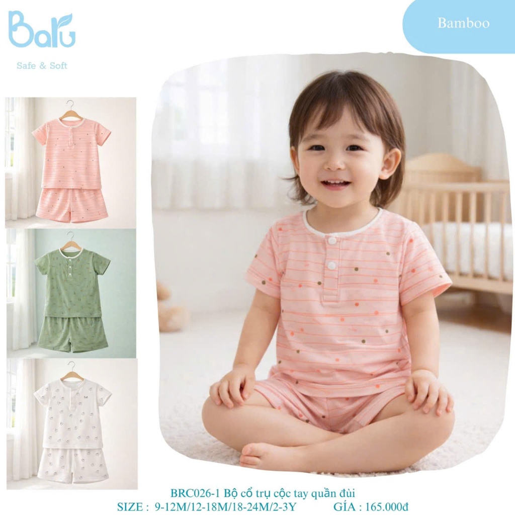 BỘ CỔ TRỤ CỘC TAY, QUẦN ĐÙI- BRC026-1