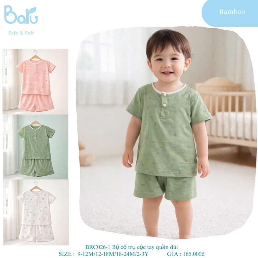 BỘ CỔ TRỤ CỘC TAY, QUẦN ĐÙI- BRC026-1