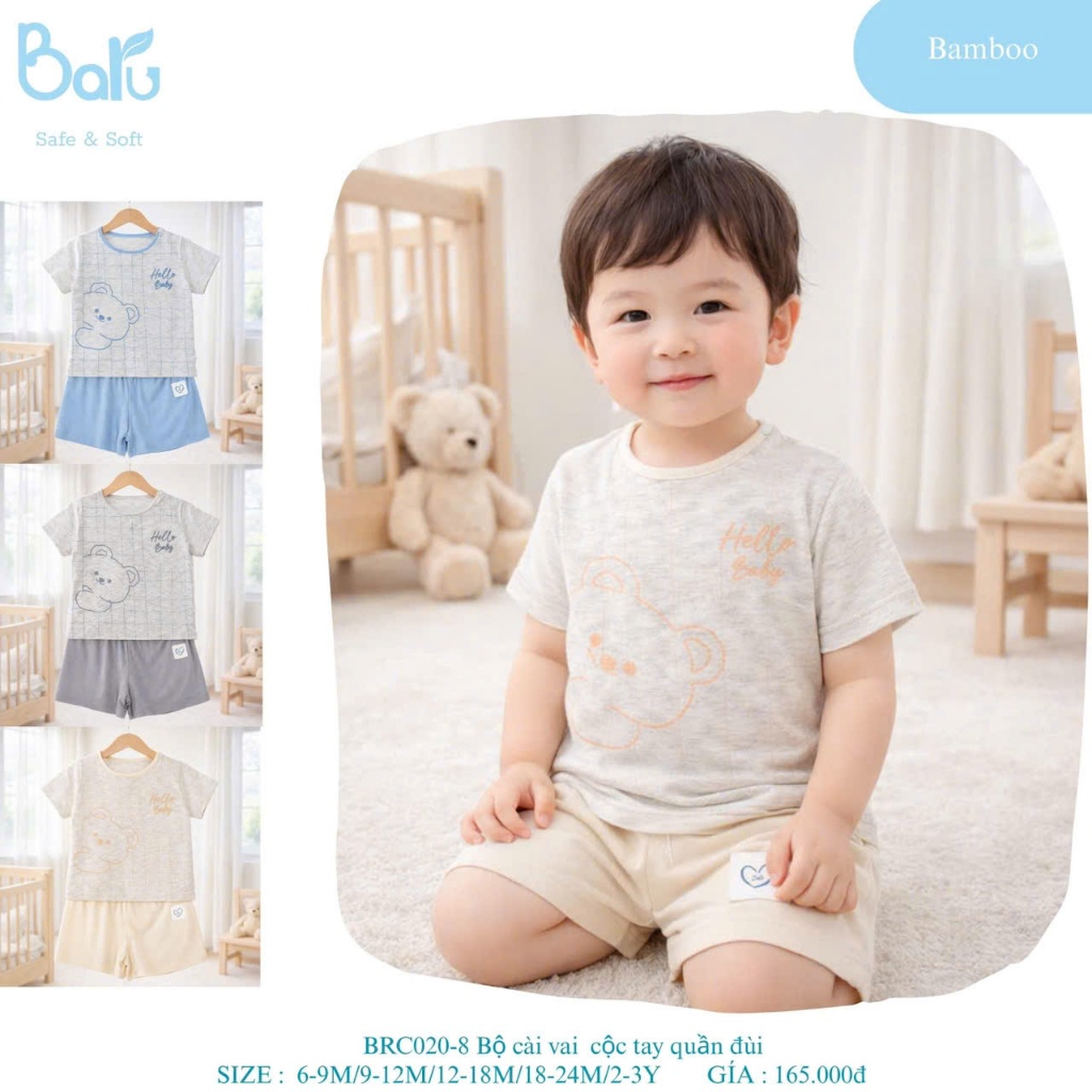 Bộ cài vai họa tiết gấu - BRC020-8