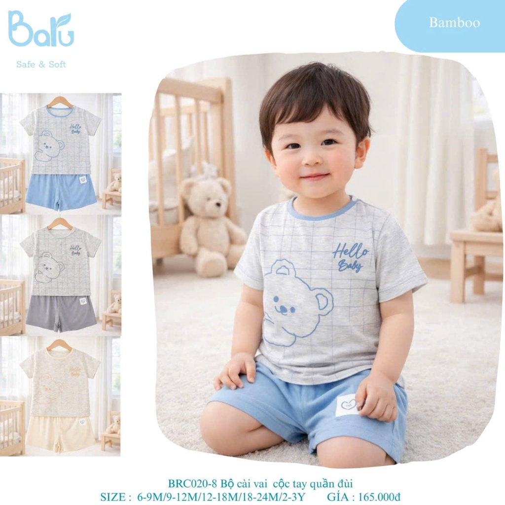 Bộ cài vai họa tiết gấu - BRC020-8