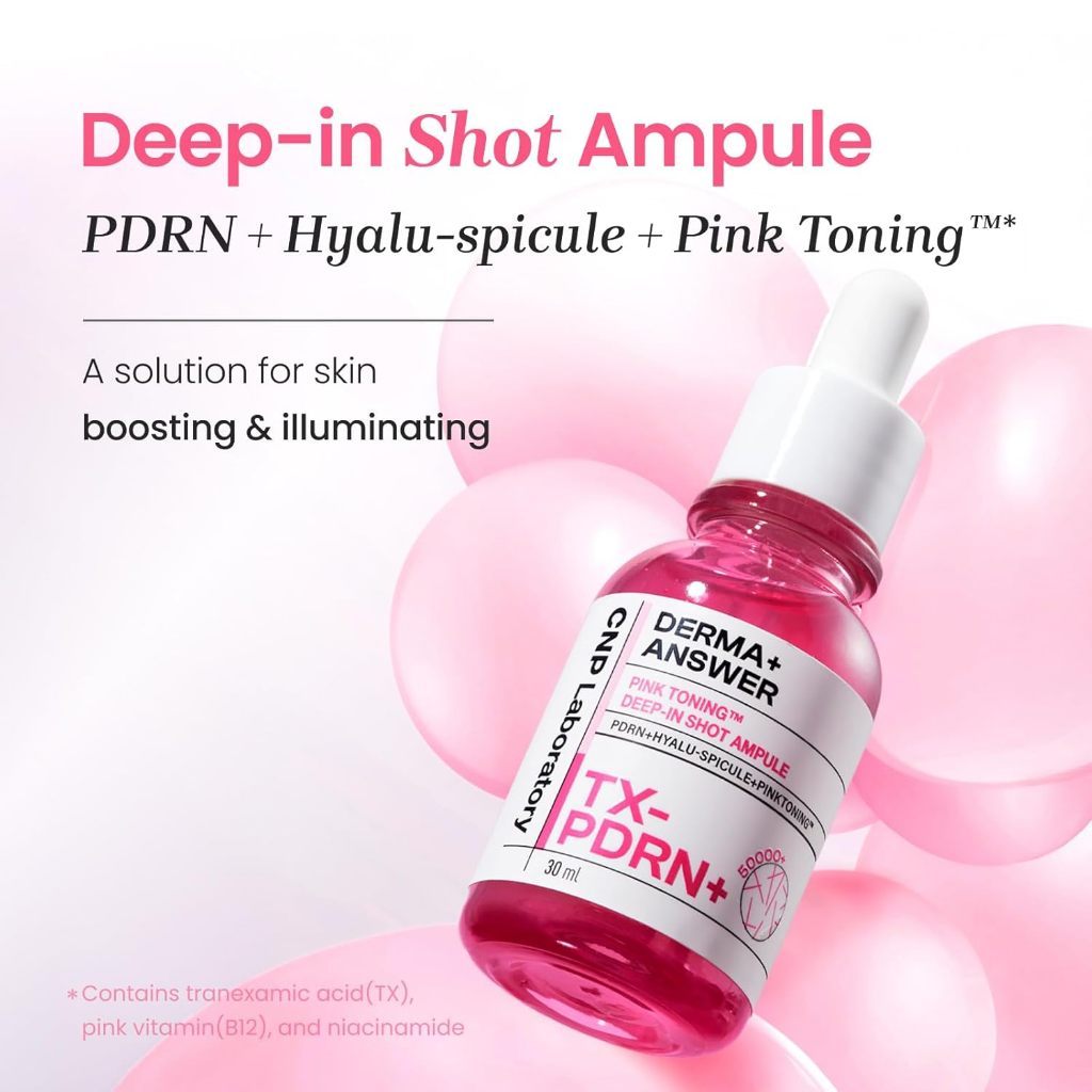 Tinh chất vi kim dưỡng sáng hồng da CNP Derma Answer Pink Toning Deep-in Shot Ampoule