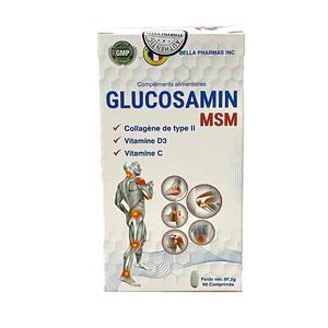 Glucosamin MSM hỗ trợ xương khớp hoạt động dễ dàng, linh hoạt, giảm đau nhức xương khớp 60V