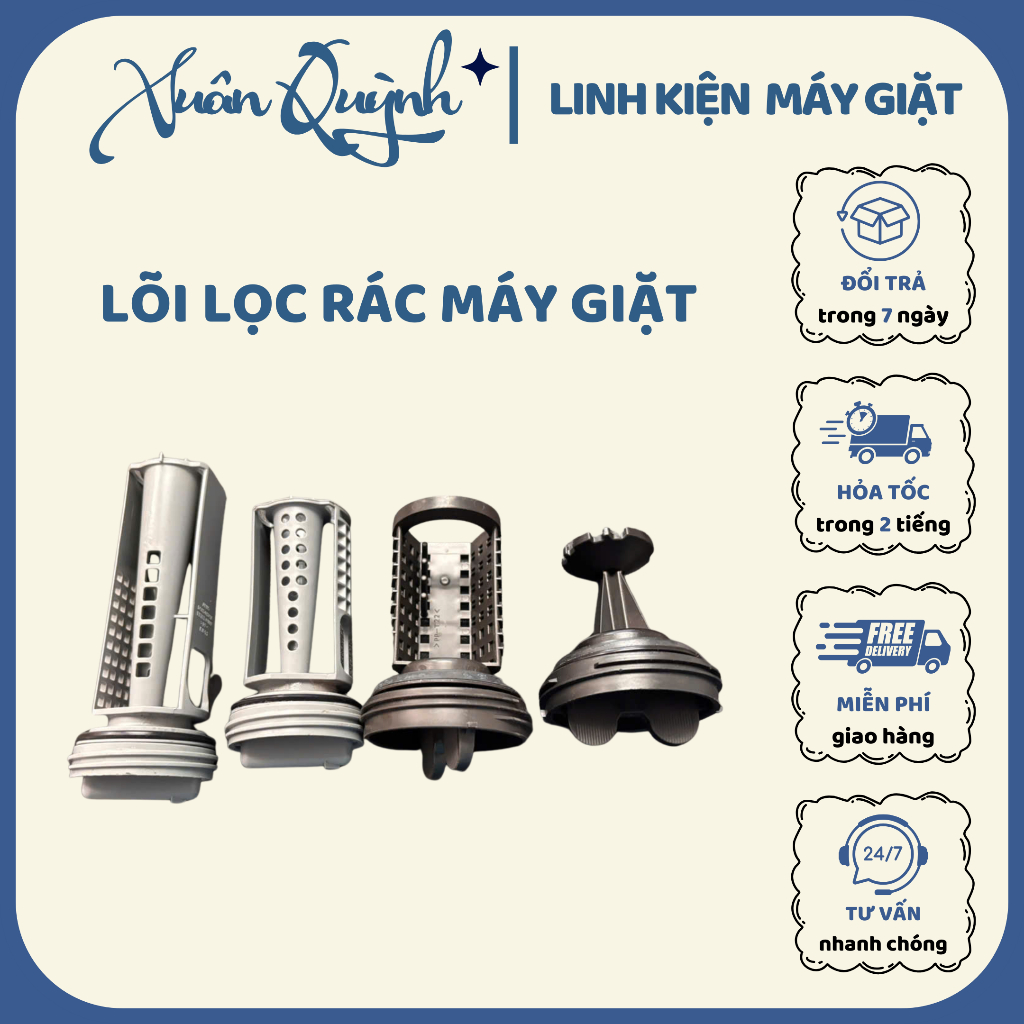 Lõi lọc rác máy giặt các loại - phụ kiện thay thế chính xác, tiện lợi