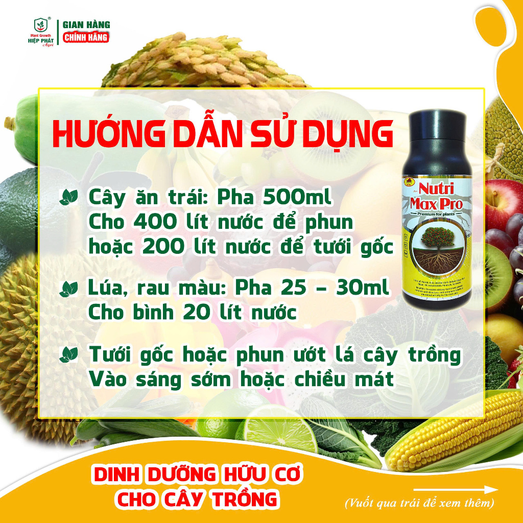 [NUTRI MAX PRO - 500ml] Bung chồi, vọt đọt, chồi mập, rễ khỏe, lá xanh dày