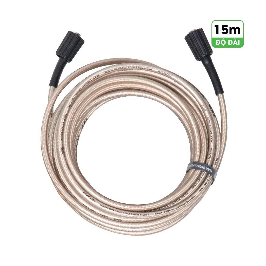 [15M] Dây rửa xe áp lực cao HUKAN G1-DR15, Chống ngập, Chống rò - Độ dài 15 mét - Đầu nối M22x1.5mm