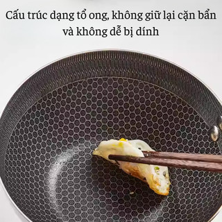 Chảo Mini Inox Tổ Ong 20cm Chống Dính – Chiên Trứng, Nấu Mì, Xào Nhanh, Dùng Bếp Từ & Bếp Gas