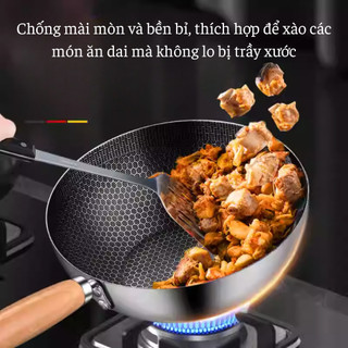 Chảo Mini Inox Tổ Ong 20cm Chống Dính – Chiên Trứng, Nấu Mì, Xào Nhanh, Dùng Bếp Từ & Bếp Gas