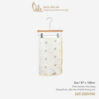 M&B (87x100cm) Chăn bamboo chần bông kháng khuẩn, điều hòa nhiệt độ thoáng mát giúp bé ngủ ngon tròn giấc