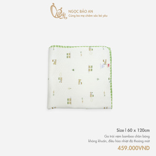 M&B (60x120cm) Ga trải nệm bamboo chần bông kháng khuẩn, điều hòa nhiệt độ thoáng mát thấm hút tốt bảo vệ giường sạch sẽ