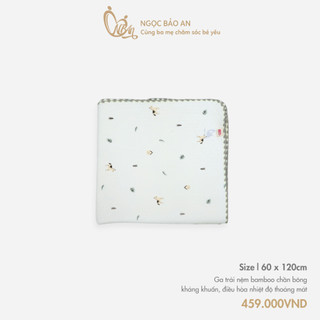 M&B (60x120cm) Ga trải nệm bamboo chần bông kháng khuẩn, điều hòa nhiệt độ thoáng mát thấm hút tốt bảo vệ giường sạch sẽ