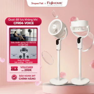 Quạt đối lưu tuần hoàn không khí điều khiển giọng nói FUJIHOME CFR04-VOICE, 8 cấp độ gió, quay 4 chiều đa năng siêu êm